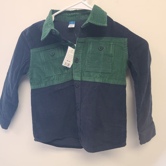 Navy/Green Old Navy Longsleeve Button Up, 5T B