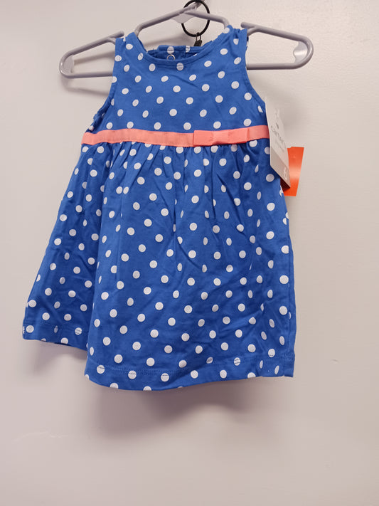 blue Carters 2 Piece Poka Dot  Dress, 6M G