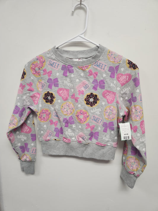 grey/multi Jojo Siwa Long Sleeve Donut Shirt, 7 G