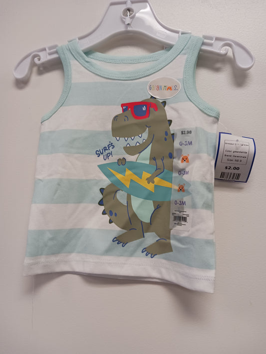 green/white Garanimals Dinosaur Tank Top 0/3m, NB B