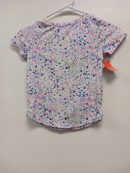 White/Colorful Paint Splatter Athletic Works Shirt, 4-5T G