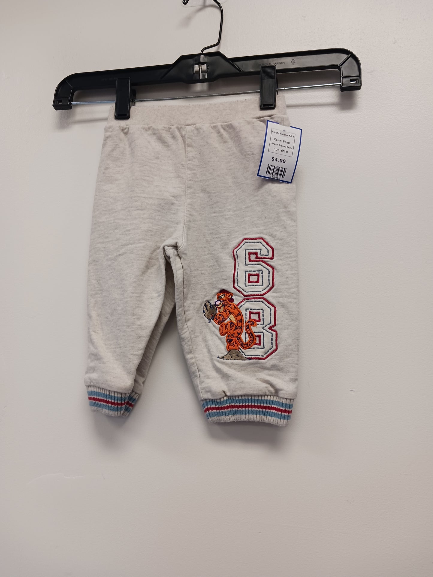 Beige Disney Baby Tigger Joggers 6/9m, 6M B