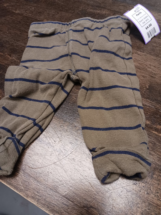 Green/Navy Striped Carters Pants, 3M B