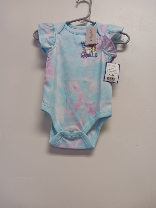 blue/purple Garanimals Hello World Onesie 3/6m, 3M G