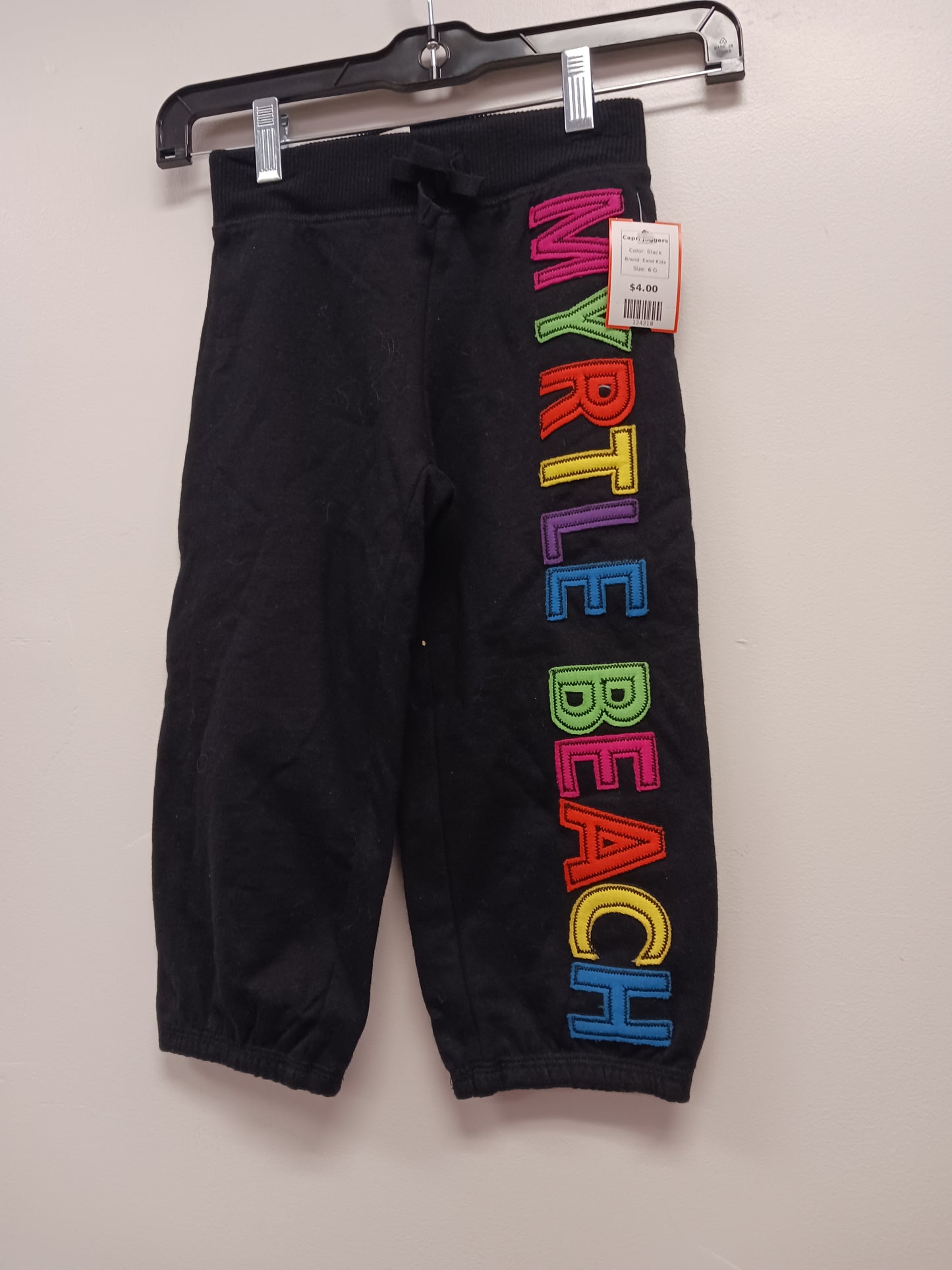 Black Exist Kids Capri Joggers, 6 G