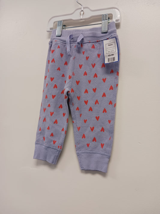 Purple/Pink Hearts Hanna Andersson Pants, 12M G