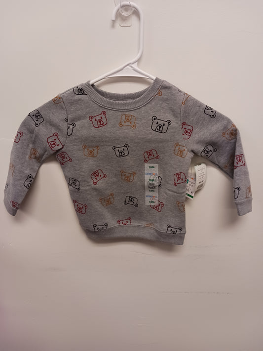 Grey Garanimals Teddy Bear Sweatshirt, 18M B