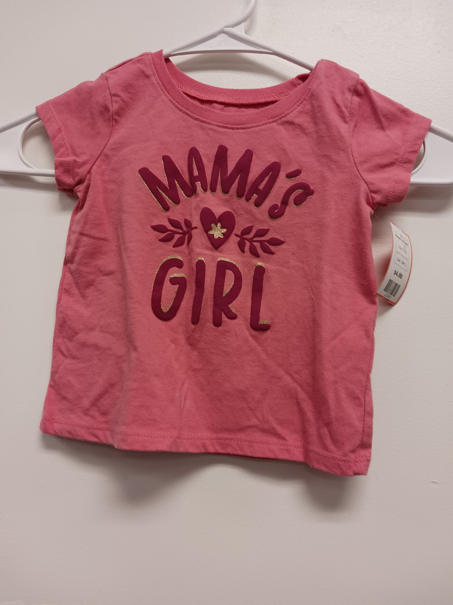 Pink Childrens Place Mamas Girl Tshirt, 18M G
