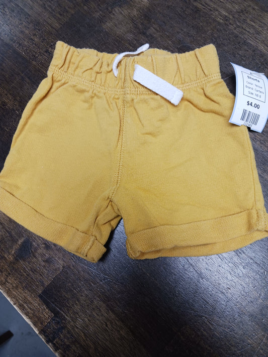 Yellow Carters Shorts, NB B