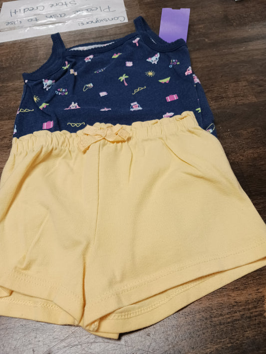 Navy/Yellow Garanimals Outfit, 6M G