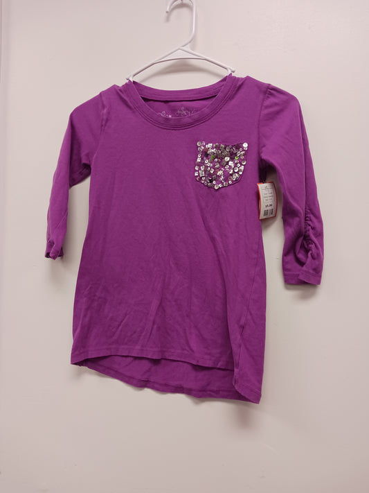 Purple Arizona Long Sleeve Sequin Shirt, 10 G