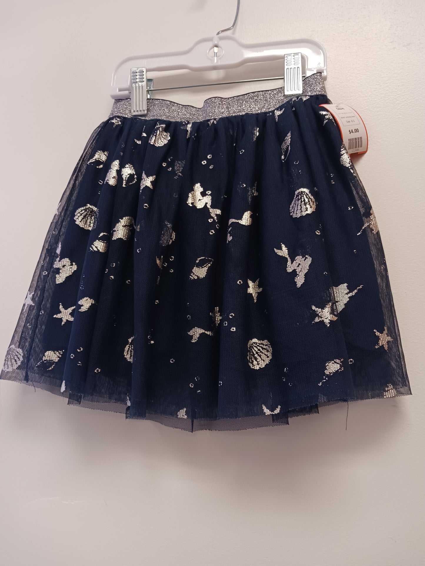 Navy/Silver Unicorn Jumping Bean Skort, 6 G
