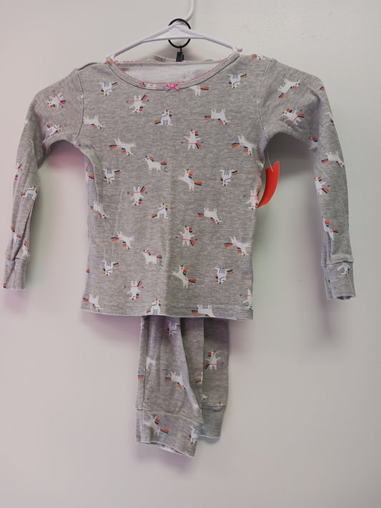 Grey Carters 2 Piece Unicorn PJS, 5T G