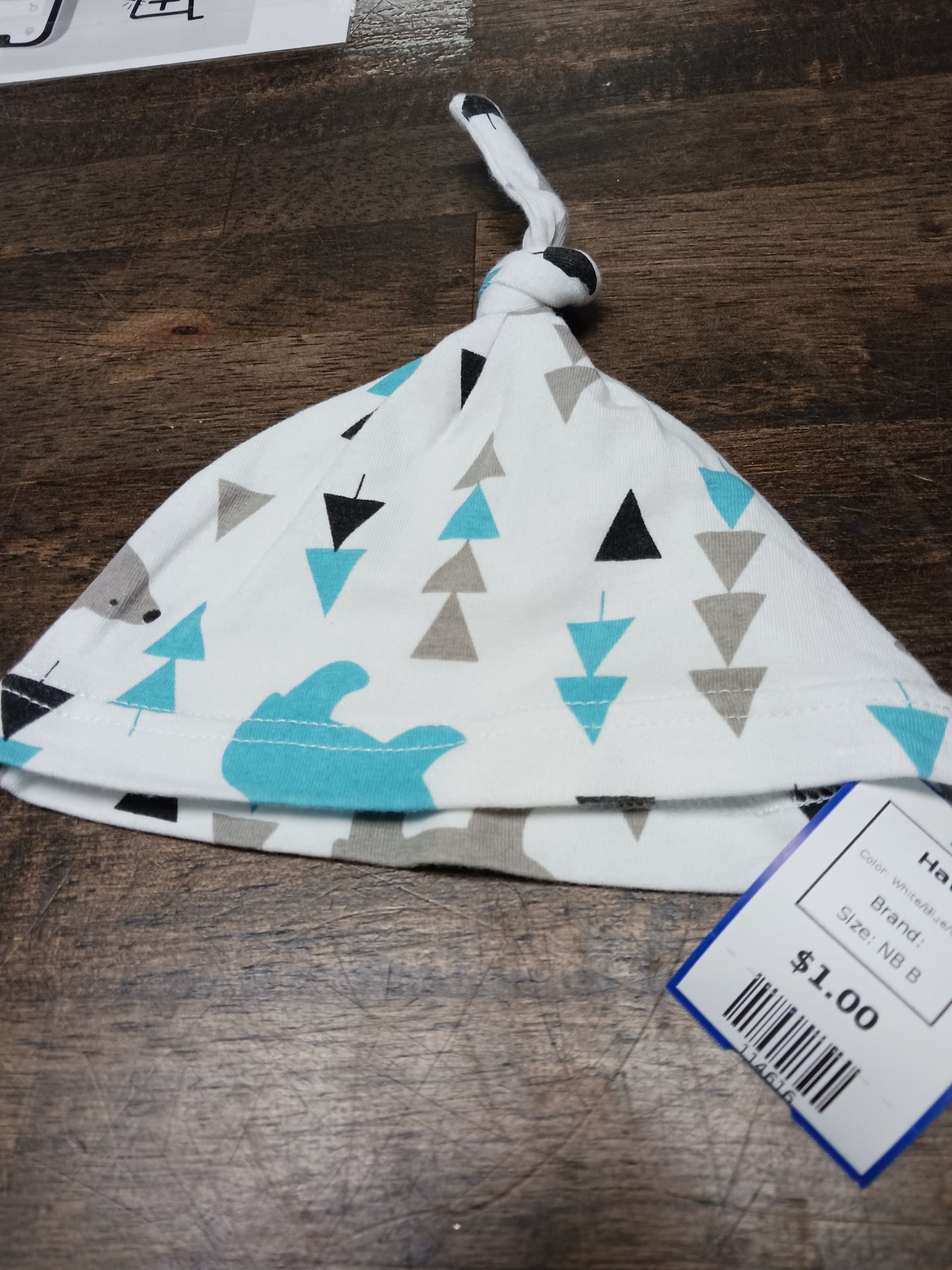 White/Blue/Grey  Hat, NB B