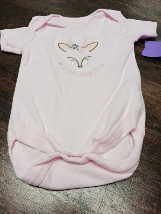 Pink Deer Rene Rofe Onesie, NB G