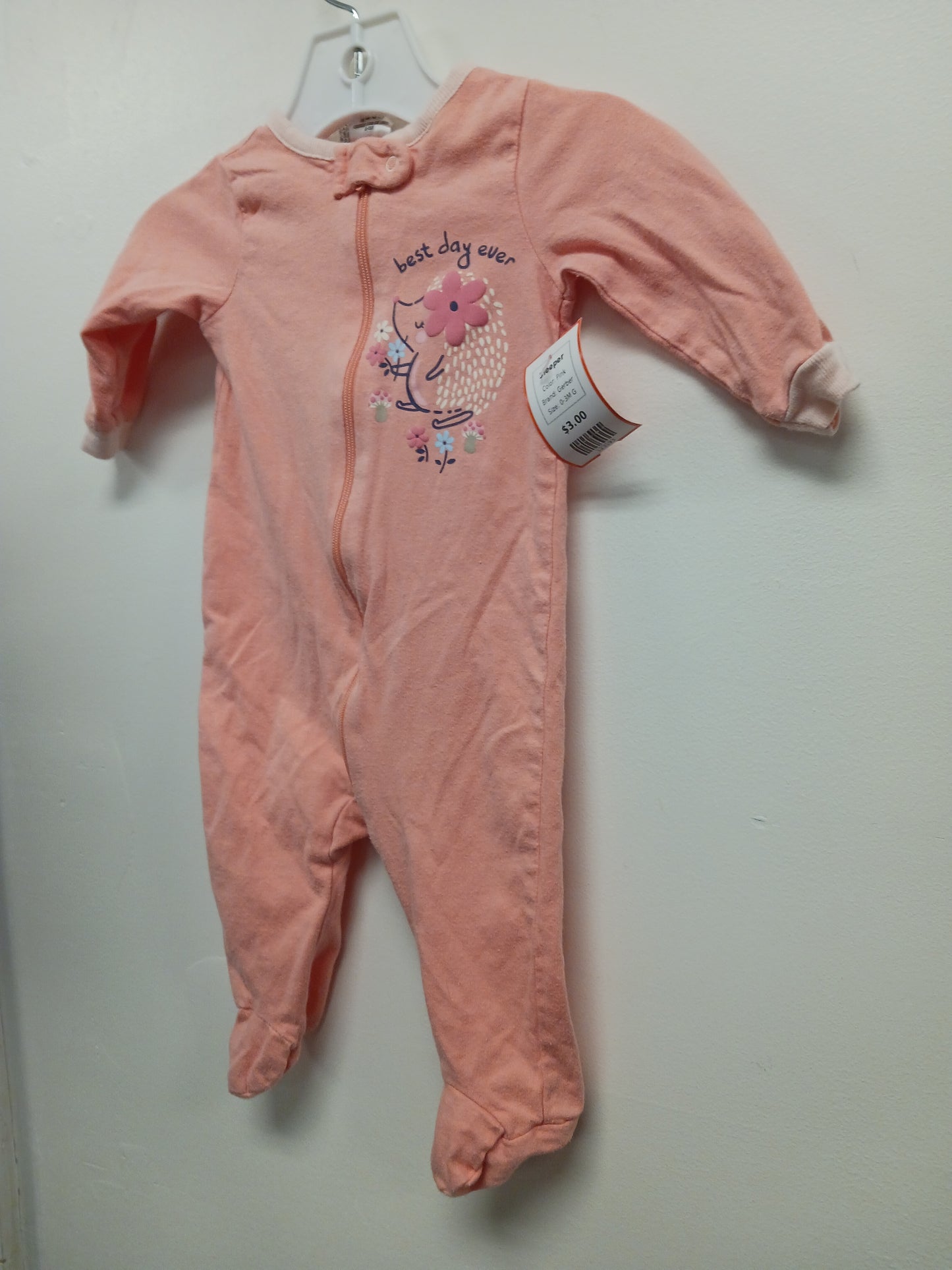 Pink Gerber Sleeper, 0-3M G