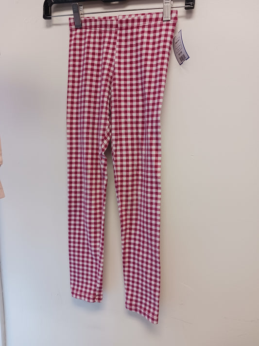 Pink/White Plaid Old Navy Leggings, 8 G