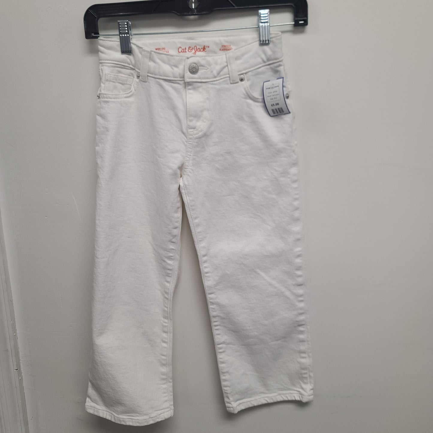 white Cat & Jack Wide Leg Jeans, 8 G