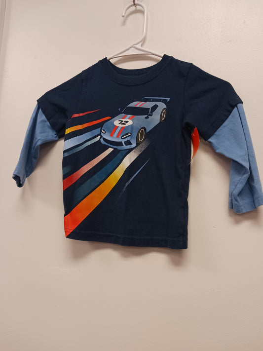 Navy/Blue Car Garanimals Longsleeve Shirt, 2T B