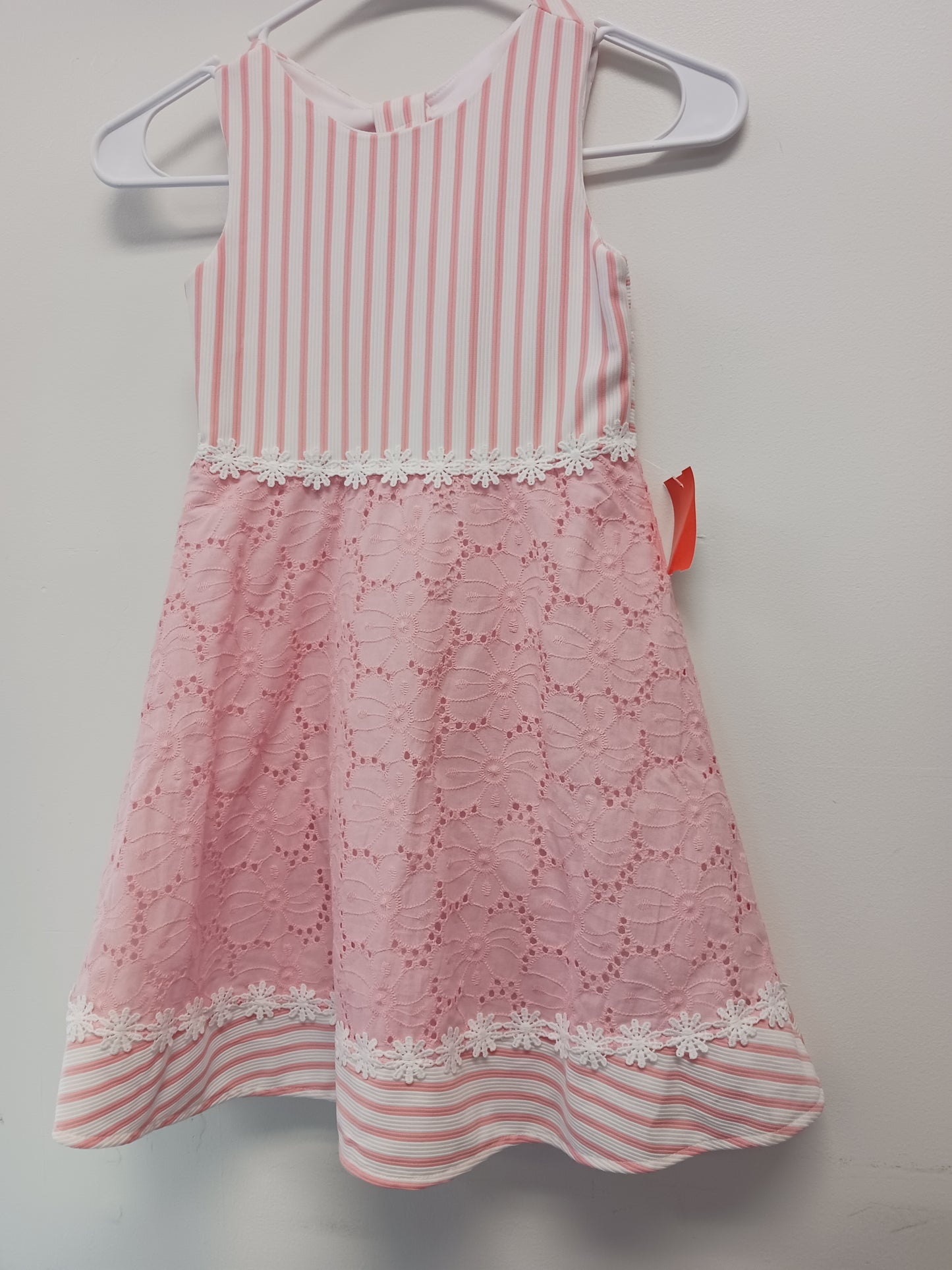Pink/White Rare Editions Holiday Dress, 6 G