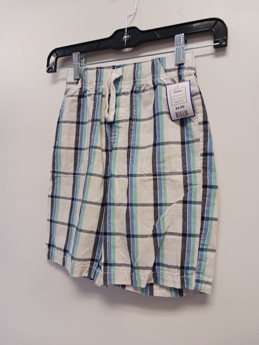 White/Blue/Grey Plaid Jumping Bean Shorts, 5T B