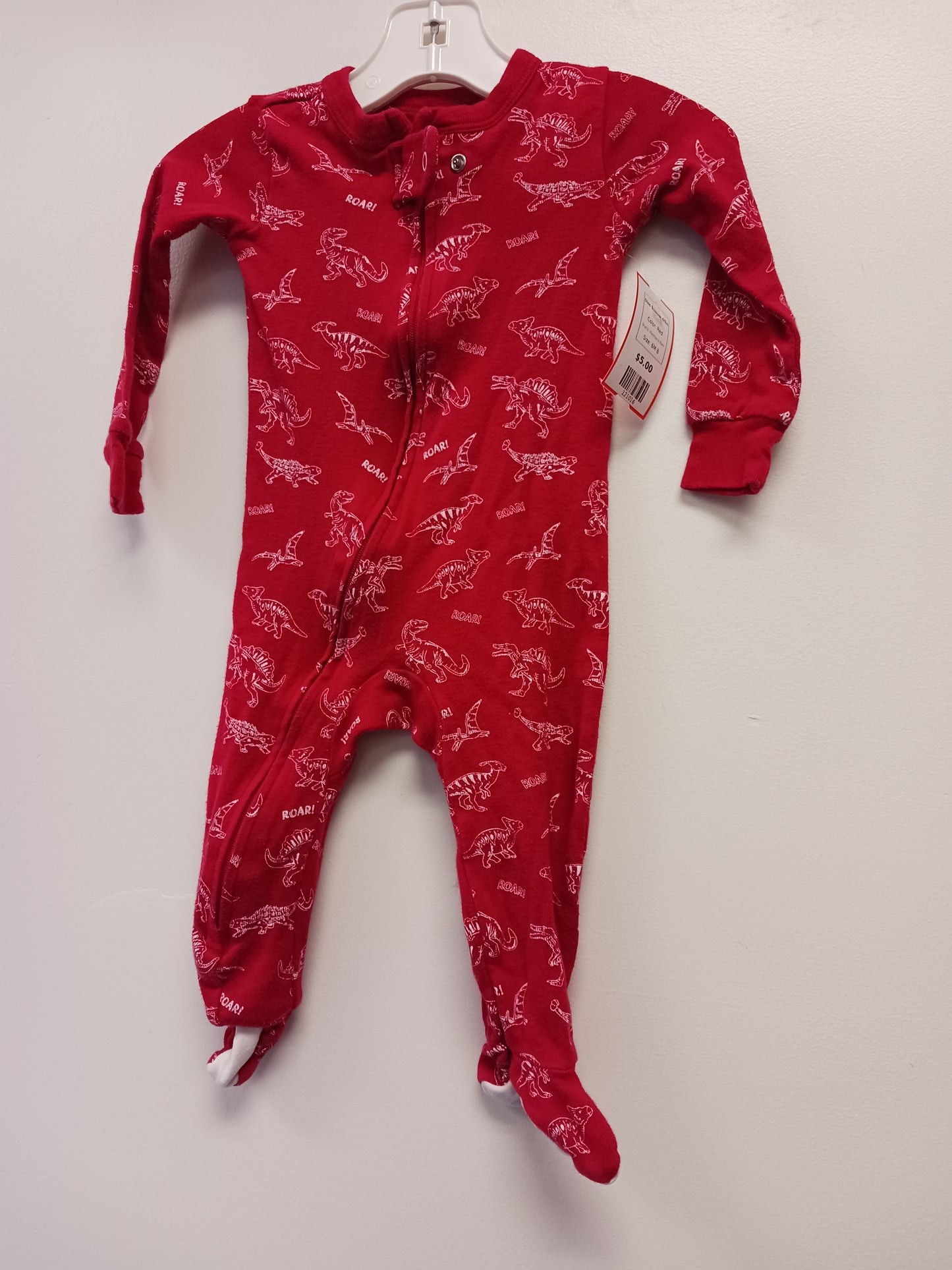 Red Members Mark Dino Sleeper 6/9m, 6M B