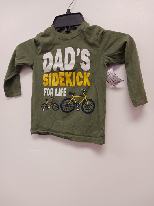 Green Dad's Sidekick Carters Longsleeve Shirt, 2T B