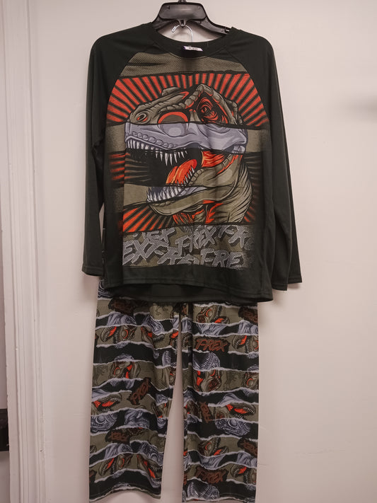 Green Dino Childrens Place Pjs, 14 B