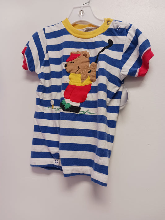 blue Stripe Le Top Bebe One Piece Golf Romper, 18M B