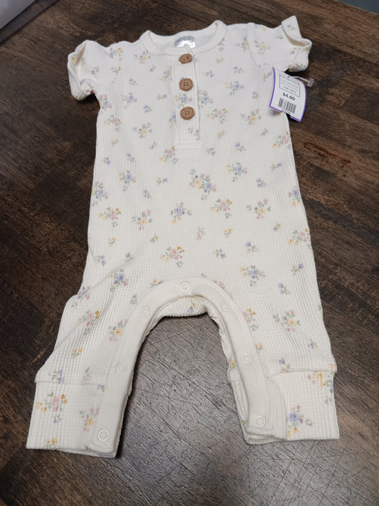White Flower Modern Moments Pant One Piece, NB G