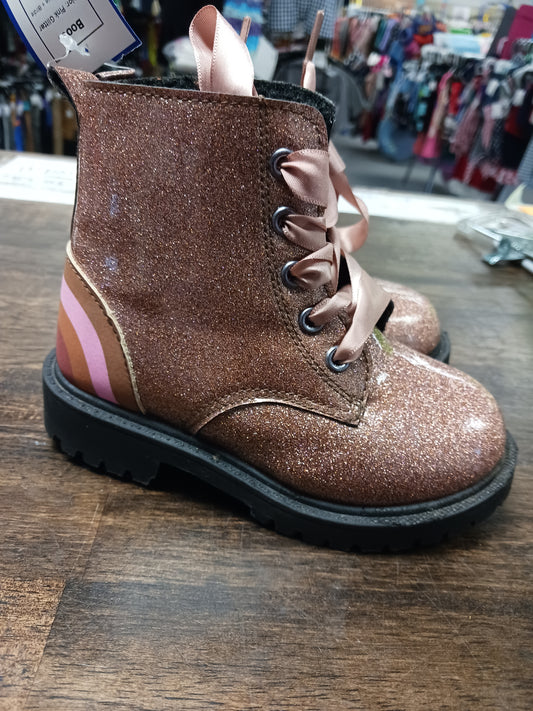 Pink Glitter Bumble + Birdie Boots, 9 G