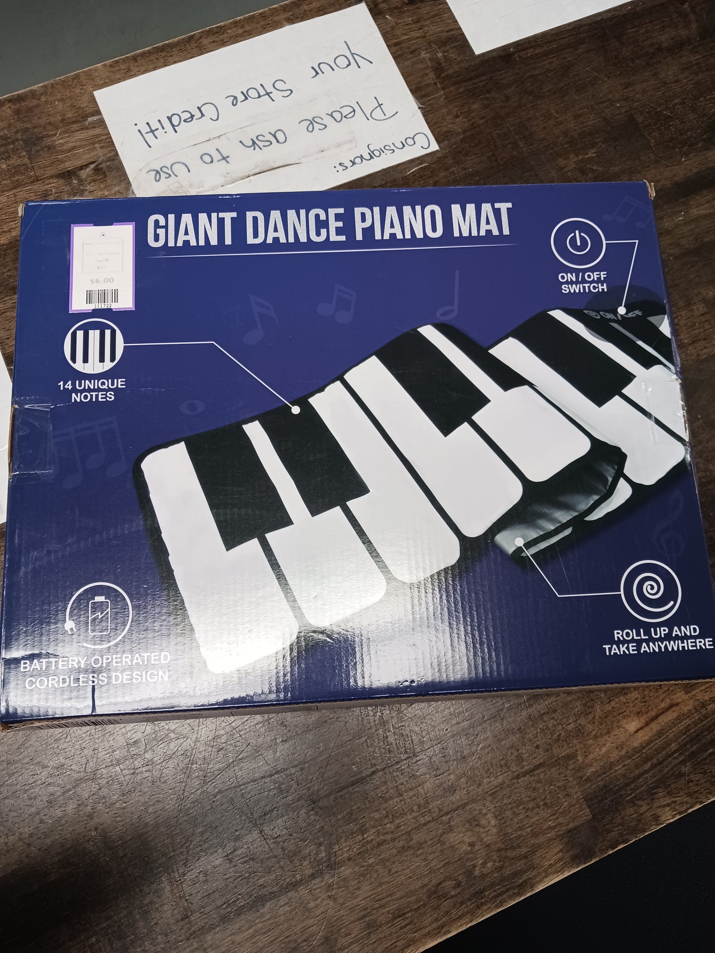 Black/White  Giant Dance Piano Mat