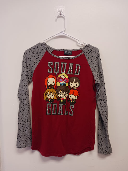 Burgandy Harry Potter Long Sleeve Squad Goals, 10 G