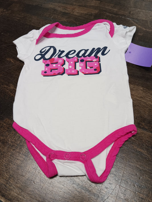 White/Pink Reebok Onesie, NB G