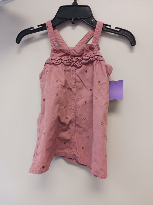 Pink Heart Carters Bib Dress, 2T G