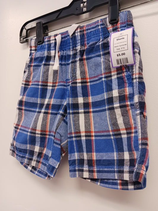 Blue/White/Orange Plaid Gymboree Shorts, 3T B