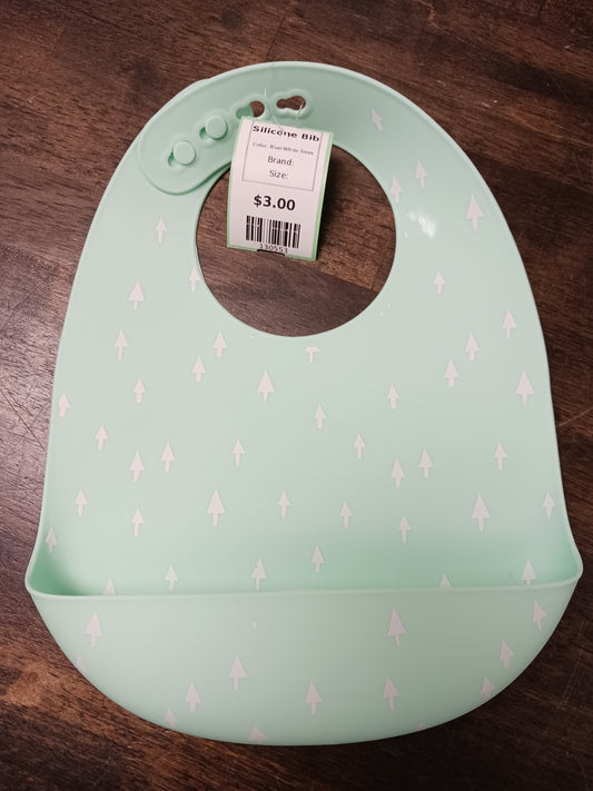 Blue/White Trees  Silicone Bib
