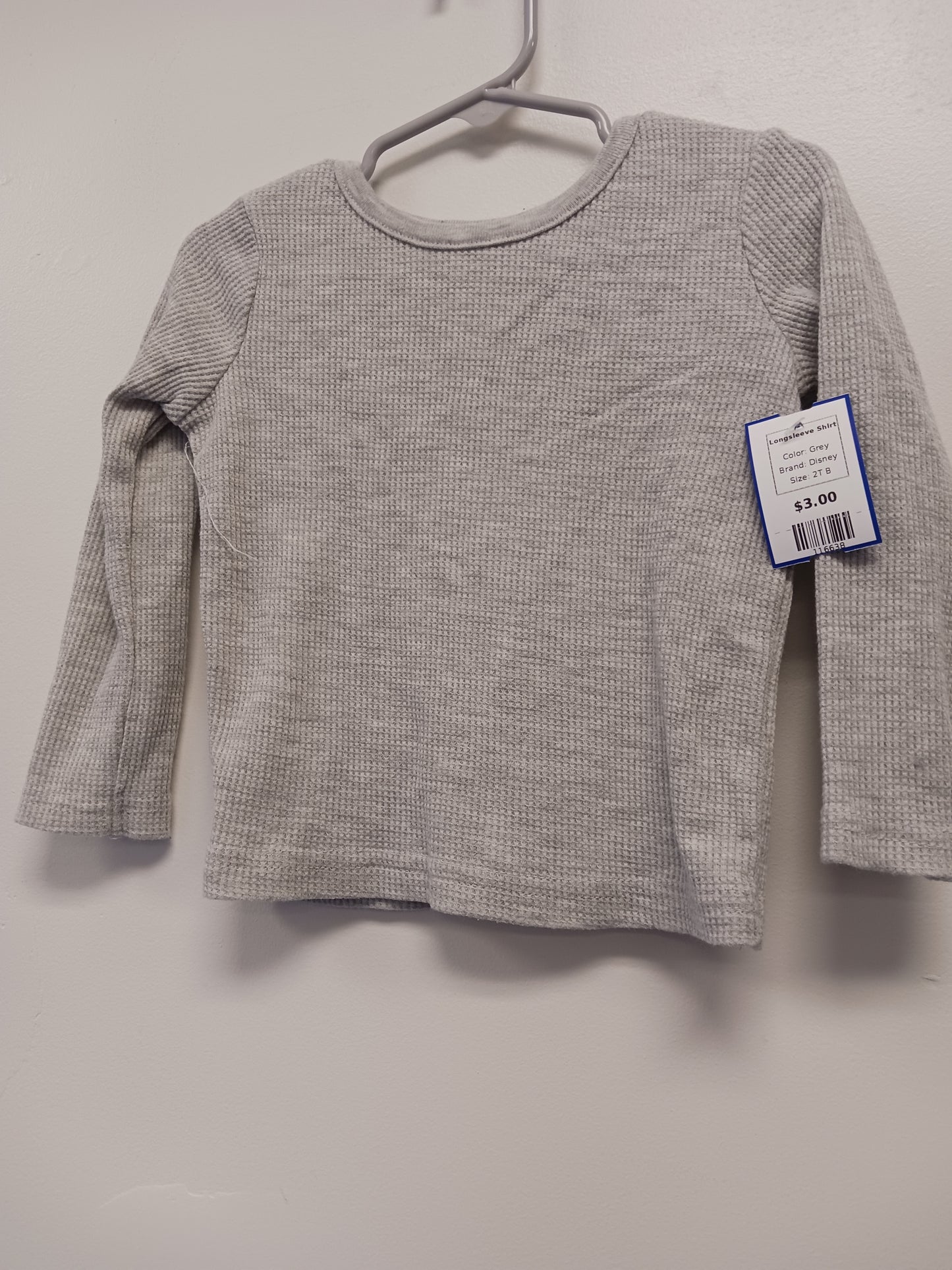 Grey Disney Longsleeve Shirt, 2T B