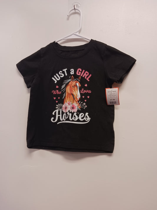 Black Boutique Horse Tshirt, 2T G