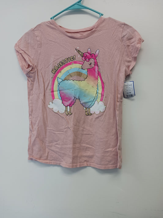 pink Childrens Place Llama Shirt, 14 G