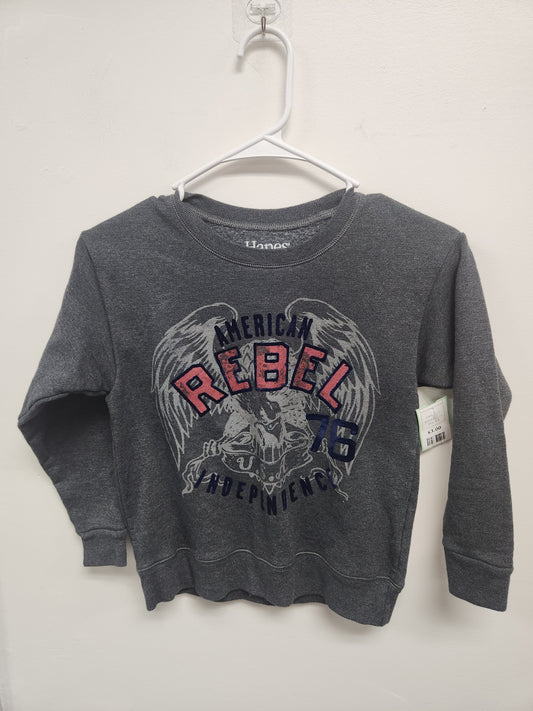 Grey Hanes American Rebel Sweatshirt, 8 B