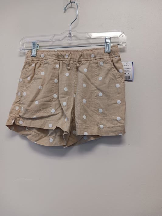 Tan/White Polka Dot Old Navy Shorts, 8 G