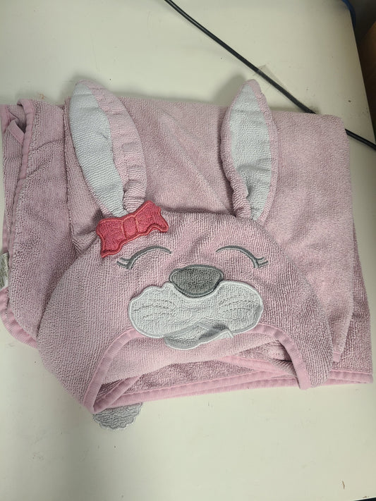 Pink Bunny  Hooded Towel