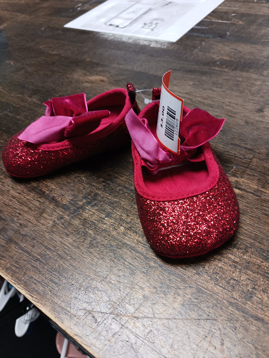 Red  Crib Shoes, 6-9M G