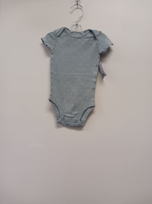 blue just one you Long Sleeve Poka Dot Onesie, 6M B