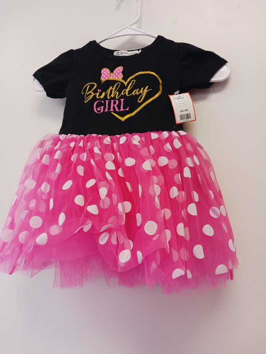 Black/Pink/White Birthday Girl Boutique Dress, 12M G