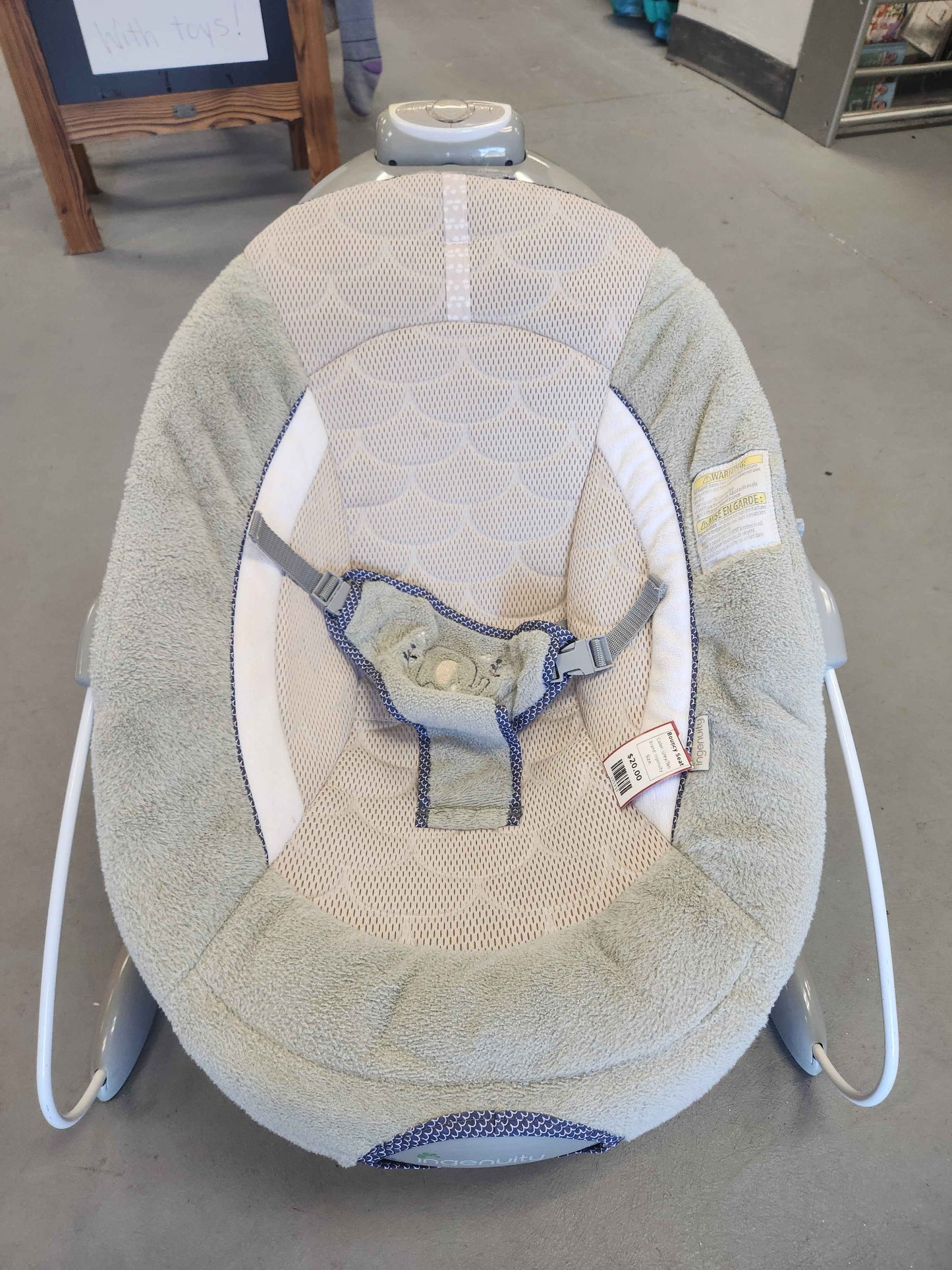 Grey/Tan Ingenuity Bouncy Seat