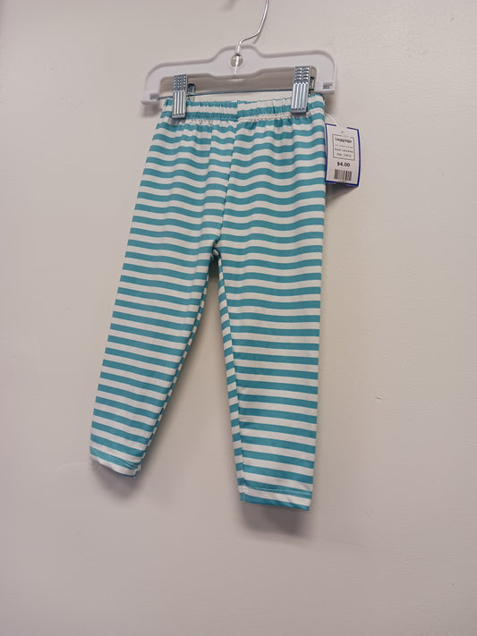 Blue/White Striped Little Millie Leggings, 12M G