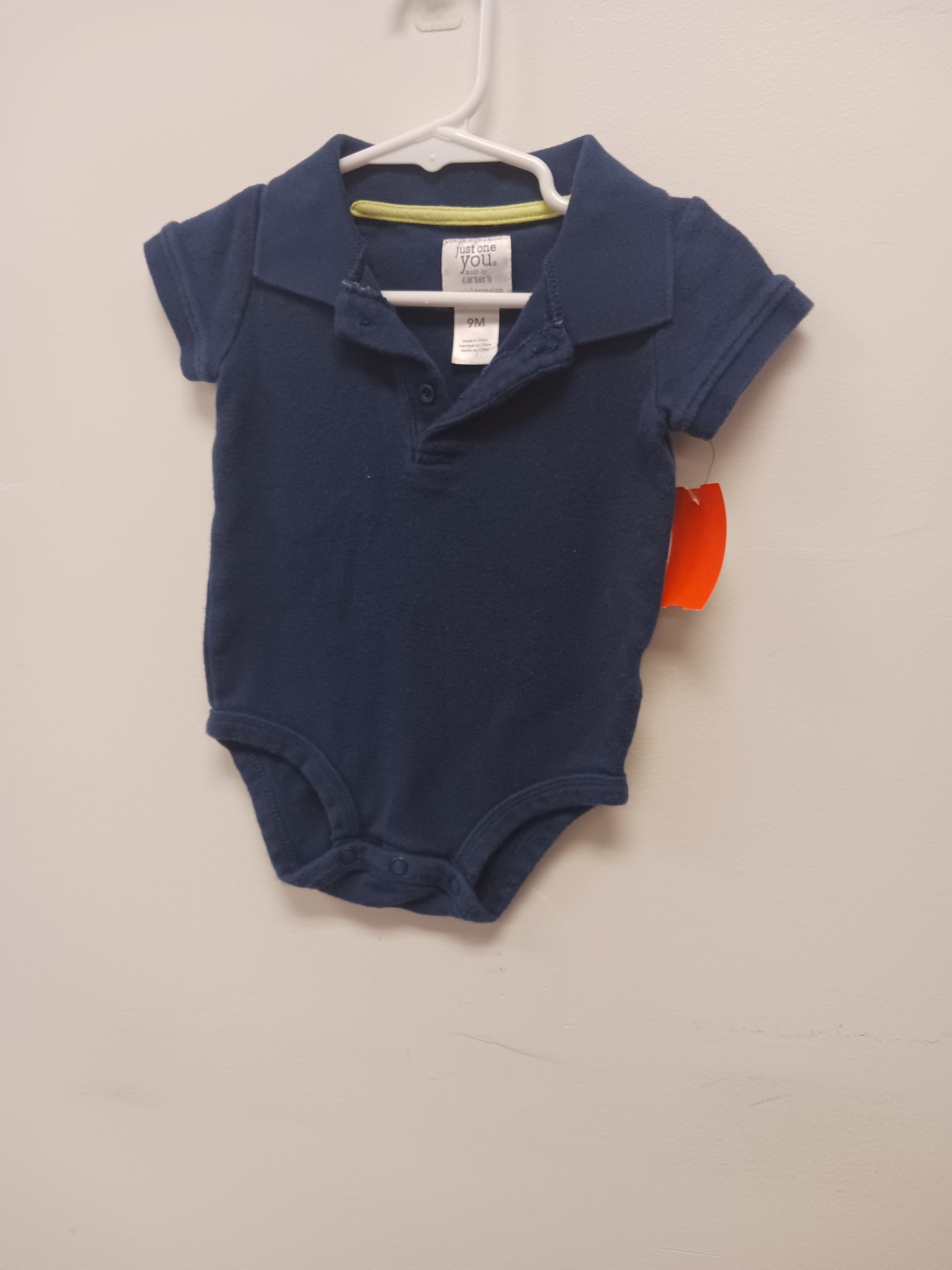 Blue just one you Polo Onesie, 9M B