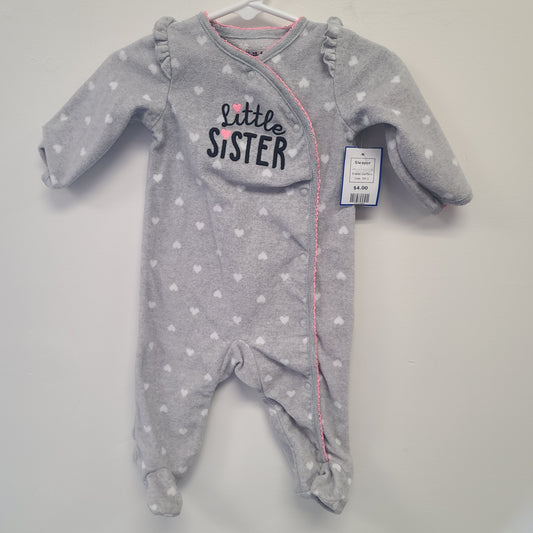Grey/White Polka Dot Carters Sleeper, 3M G